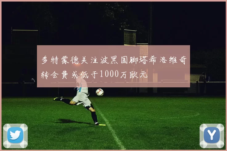多特蒙德关注波黑国脚塔希洛维奇转会费或低于1000万欧元